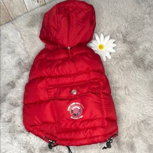 Red Puffer Jacket for Small Dog